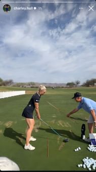Charley Hull stuns in a black skirt - Source: via Instagram @charley.hull